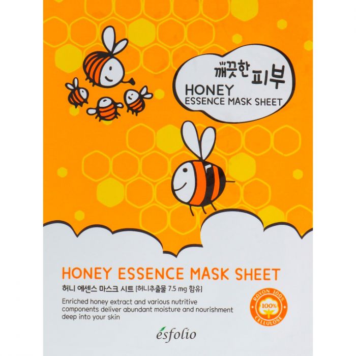 Маска тканинна для обличчя Esfolio Pure Skin з медом, 25 мл в інтернет-аптеці