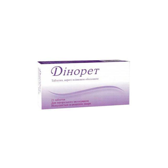 Дінорет 2 мг/0,03 мг таблетки №21 ADD