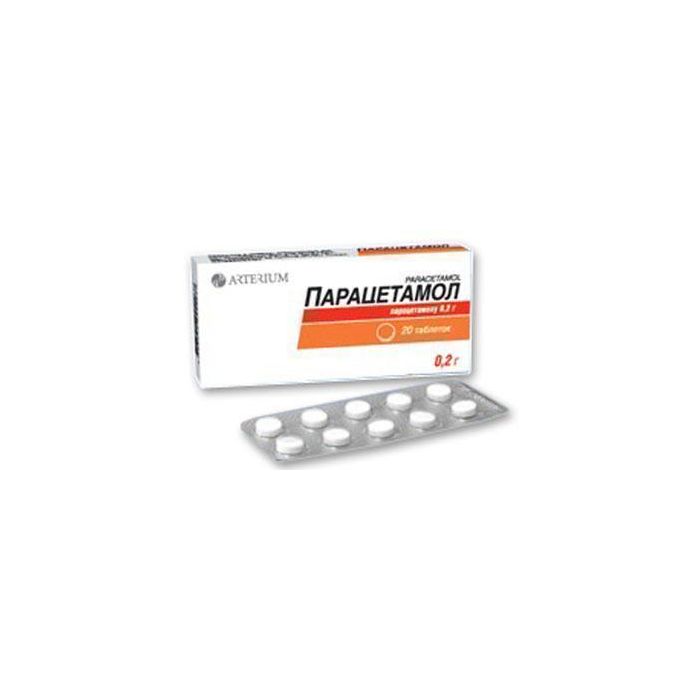 Парацетамол 0,2 г таблетки №10 фото