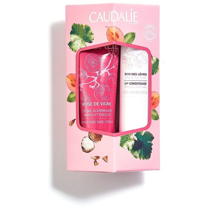 Набір Caudalie LipHand Duo Rose de Vigne (Крем для рук Rose des Vignes 30 мл + Кондиціонер для губ зволожуючий 4,5 г) купити