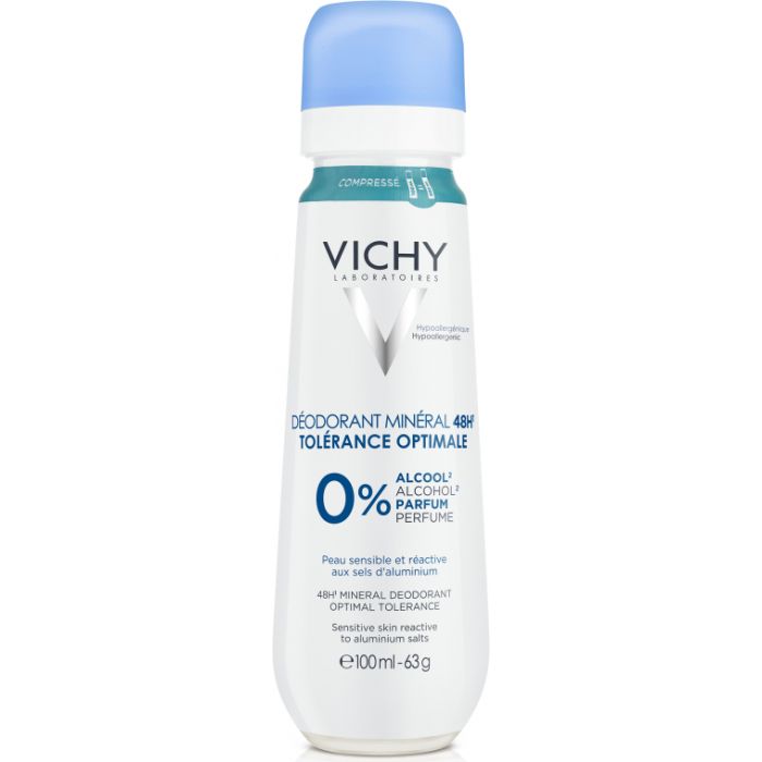 Дезодорант Vichy 48 годин Мінеральний для дуже чутливої шкіри 100 мл - фото №1 Дезодорант Vichy 48 годин Мінеральний для дуже чутливої шкіри 100 мл в аптеці