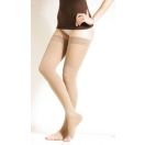 Панчохи з фіксуючою стрічкою Клас компресії-2 бежеві з відкритим носком Lastofa cotton Ccl. 2 A-G (р.IV) в інтернет-аптеці