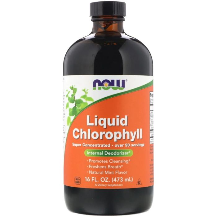 Now (НАУ) Foods Liquid Chlorophyll (Хлорофіл рідкий) mint 473 мл