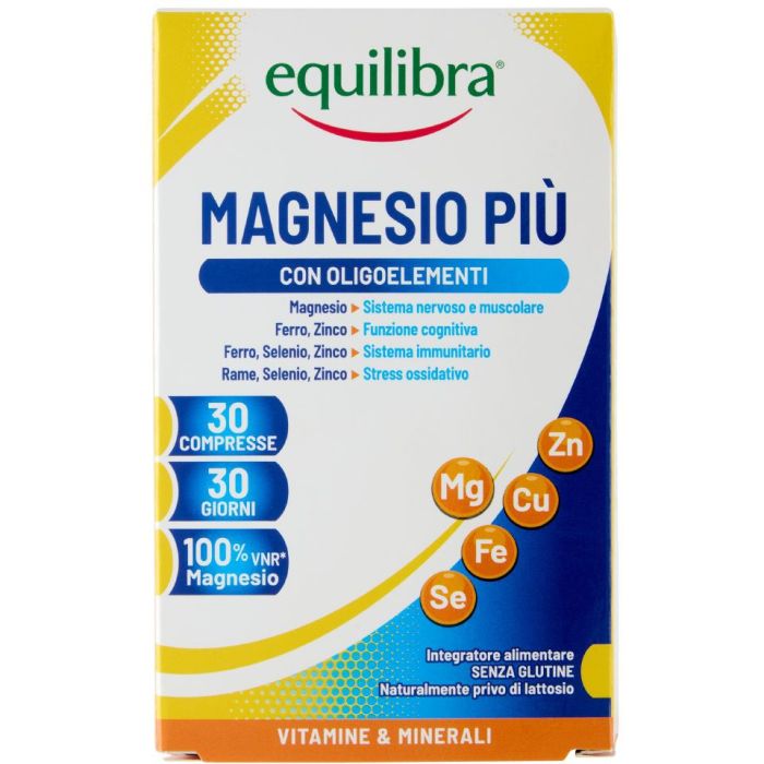 Диетическая добавка Equilibra (Эквилибра) с магнием, железом, цинком, медью, селеном, таблетки №30