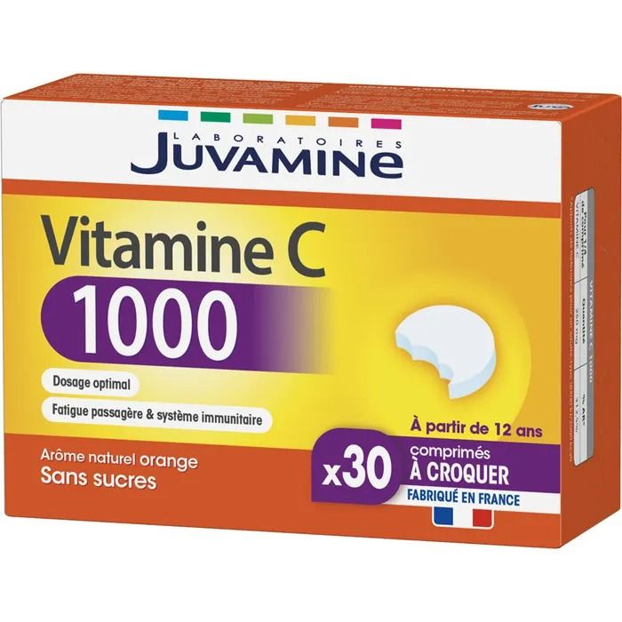 Juvamine (Жувамин) Витамин С 1000 жевательные таблетки №30