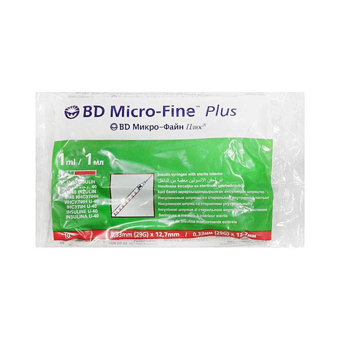 Шприц инсулиновый BD Micro Fine Plus 1 мл U-40 G-29