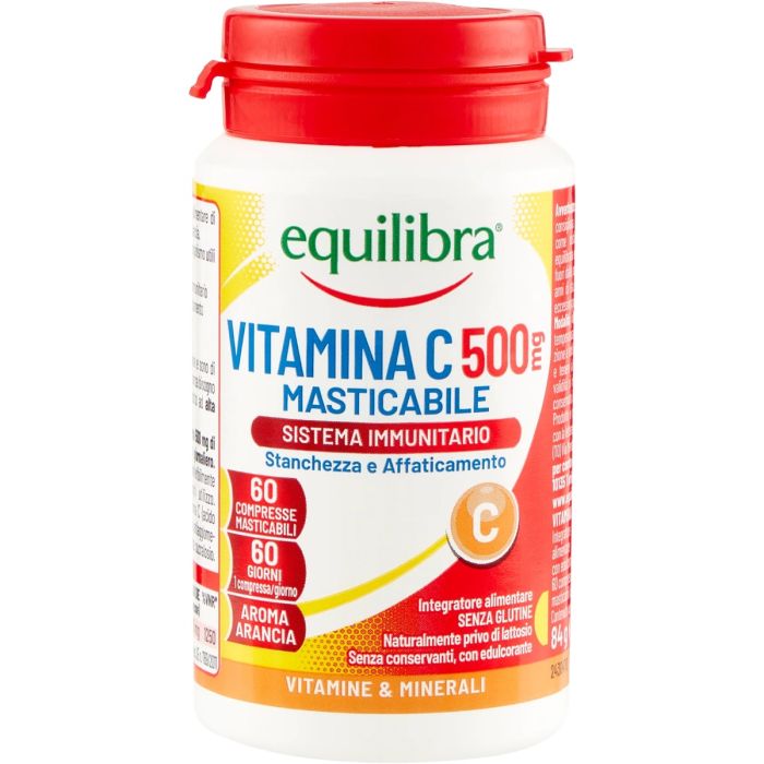 Дієтична добавка Equilibra (Еквілібра) з вітаміном C 500 мг, жувальні таблетки №60