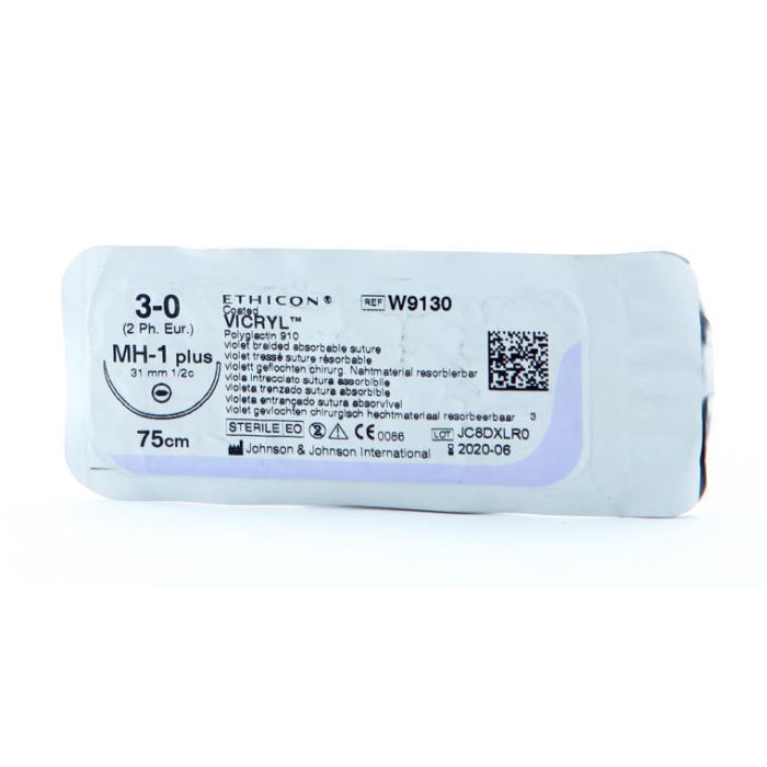 Викрил 3-0 колющая 31 мм 1/2 круга, длина 75 см, фиолетовый W9130