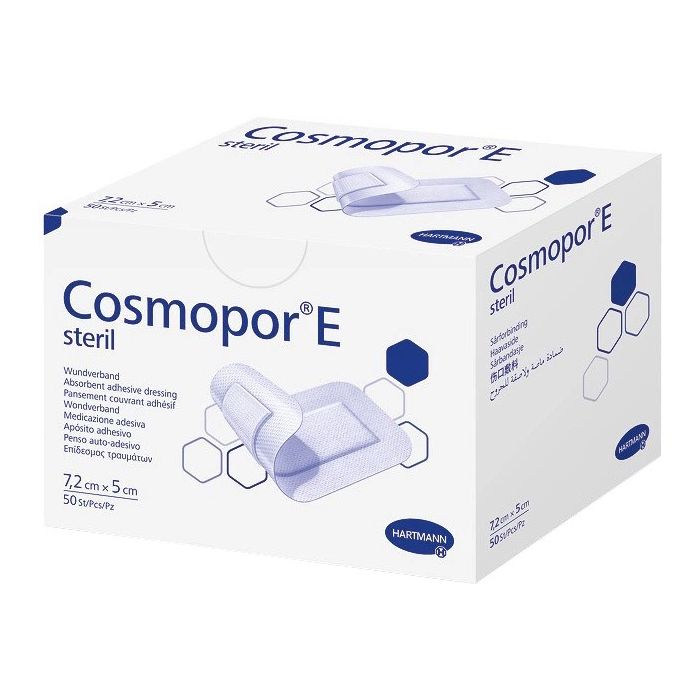 Пов'язка пластирна Cosmopor E steril для закриття ран 7,2 см х 5 см стерильна №50