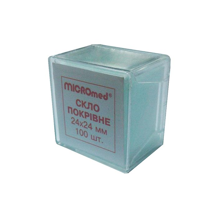 Стекло покрывное Micromed 24х24 мм 100 шт
