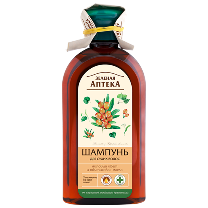 Шампунь Зелена Аптека для волосся Липовий цвіт обліпихова олія 350 мл