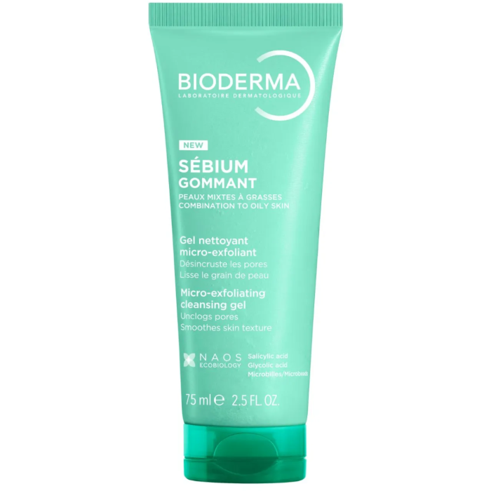 Гель-гомаж Bioderma (Біодерма) Sebium відлущуючий для обличчя 75 мл