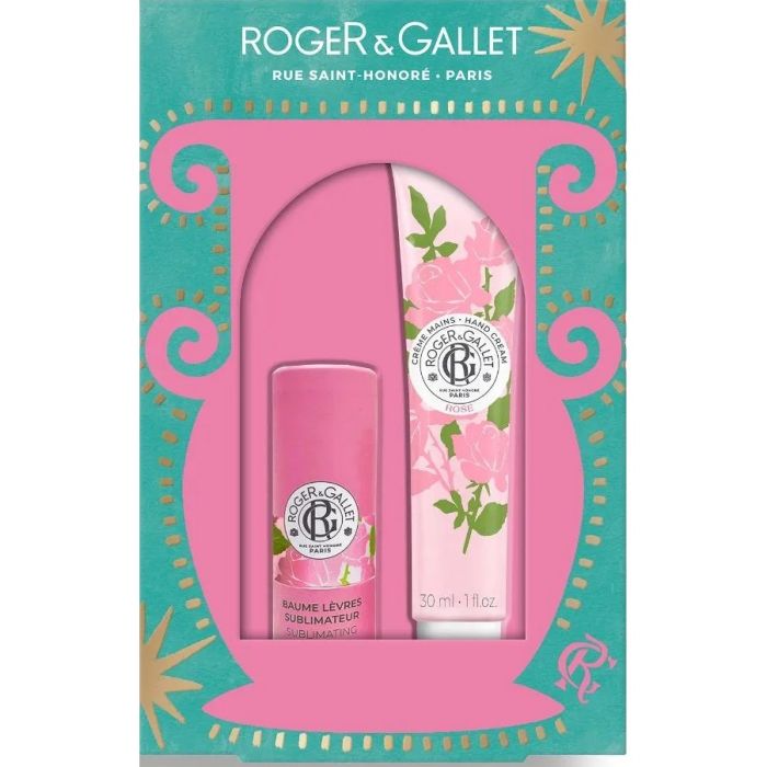 Набір Roger&Gallet (Роже&Галлє) Троянда (Бальзам для губ 3,5 г + Крем для рук 30 мл)