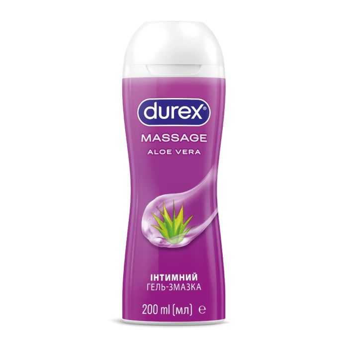 Інтимний гель-змазка DUREX Massage Aloe Vera (з Алое Вера), 200 мл (лубрикант)