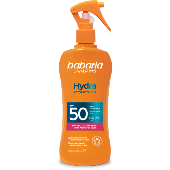 Спрей Babaria (Бабария) для тела солнцезащитный увлажняющий SPF 50 200 мл