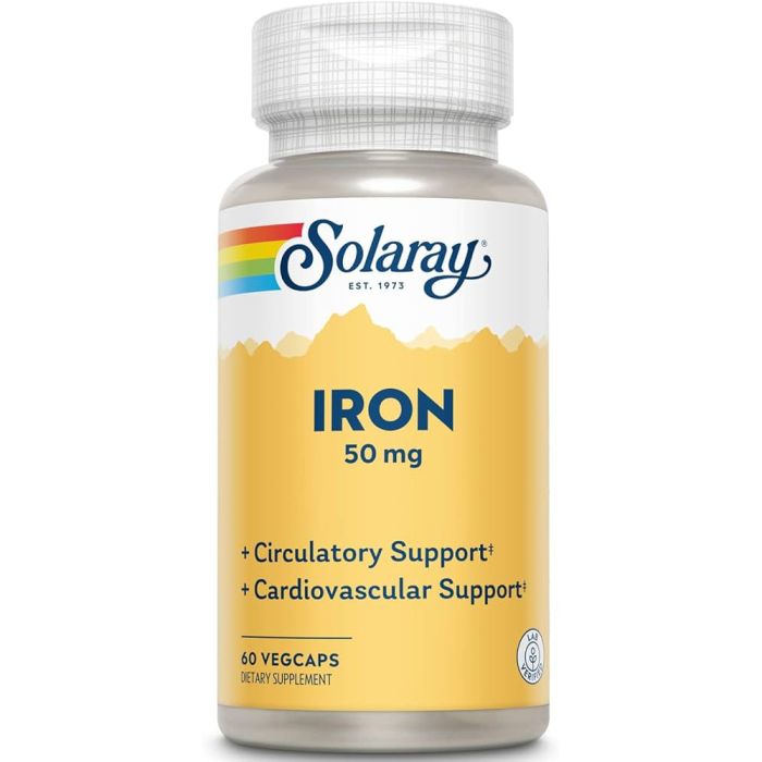 Solaray (Соларей) Iron 50 мг капсули №60