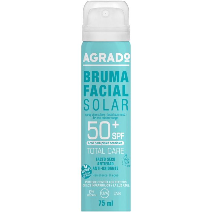 Спрей-мист Agrado (Аградо) для лица сухой солнцезащитный SPF50+, 75 мл