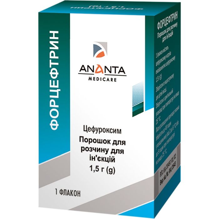 Форцефтрин порошок для розчину для ін'єкцій по 1500 мг флакон №1