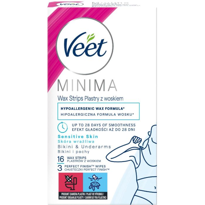Воскові смужки Veet Minima (Віт Мініма) для депіляції для чутливої ​​шкіри бікіні та пахв №16