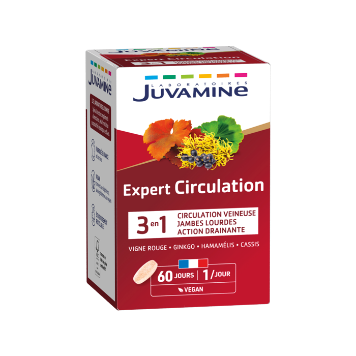 Juvamine (Жувамін) Гінкго + гамамеліс Циркуляція капсули №60