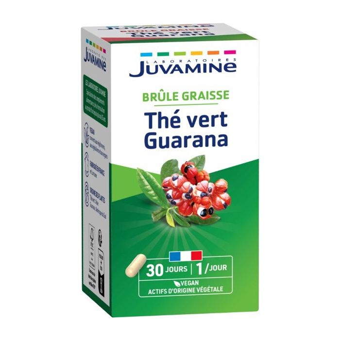Juvamine (Жувамін) Зелений чай + Гуарана Тонус капсули №30