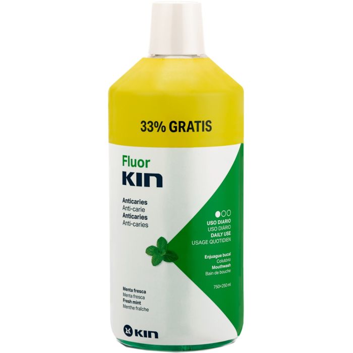 Ополіскувач Kin (Кін) Fluor для ротової порожнини проти карієсу м'ята 750+250 мл