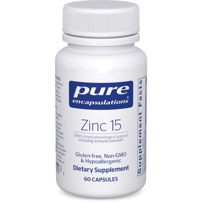 Pure Encapsulations Zinc Цинк піколінат 15 мг капсули №60 фото №1 Pure Encapsulations Zinc Цинк піколінат 15 мг капсули №60