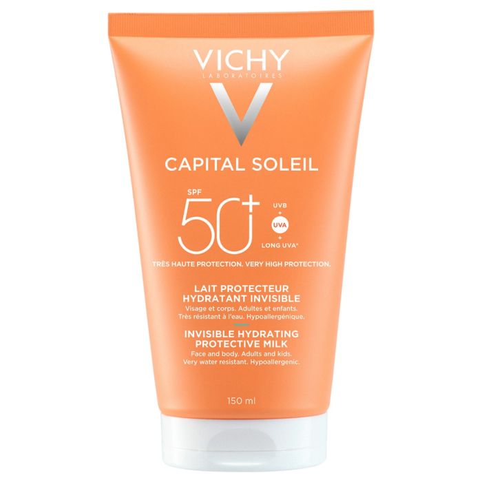 Молочко Vichy (Виши) Capital Soleil солнцезащитное увлажняющее для лица и тела для детей и взрослых SPF50+ 150 мл