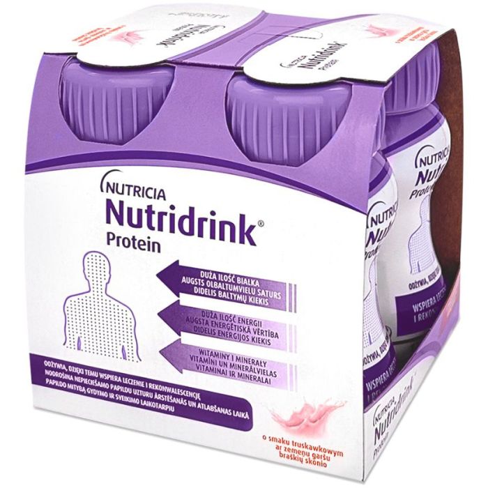 Ентеральне харчування Nutridrink Protein зі смаком полуниці 125 мл №4 фото №1 Ентеральне харчування Nutridrink Protein зі смаком полуниці 125 мл №4