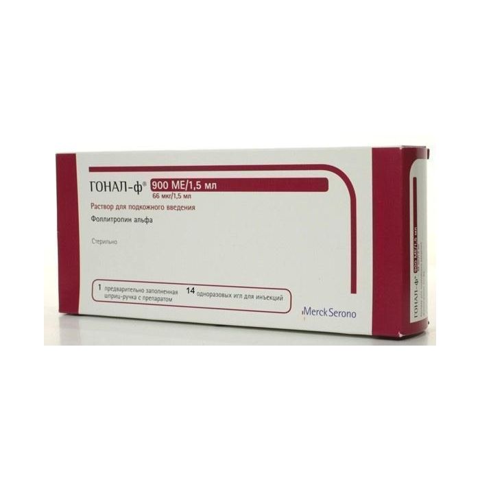 Гонал-Ф розчин 900 МО у шприц-ручці для введення 1,5 мл + 14 голок №1 фото №1 Гонал-Ф розчин 900 МО у шприц-ручці для введення 1,5 мл + 14 голок №1