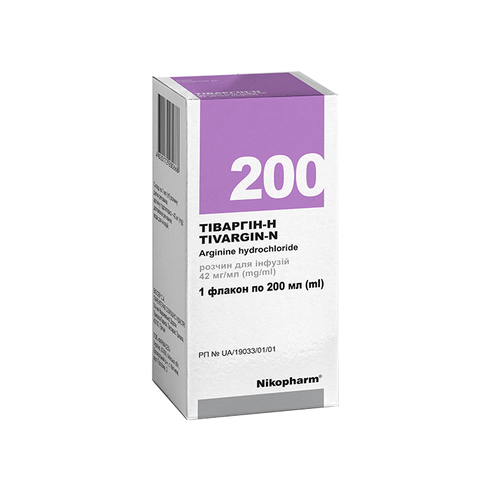 Тіваргін-Н 42 мг/мл розчин для інфузій флакон 200 мл