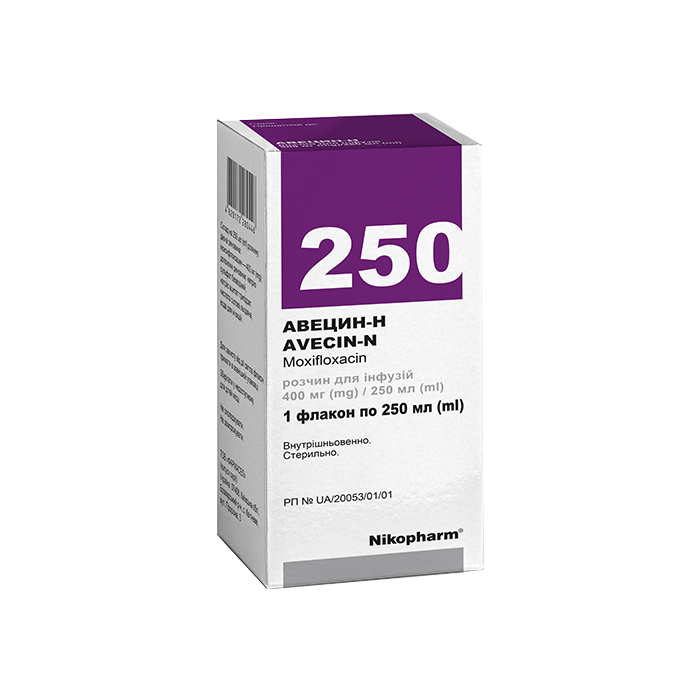 Авецин-Н розчин для інфузій по 400 мг/250 мл флакон №1