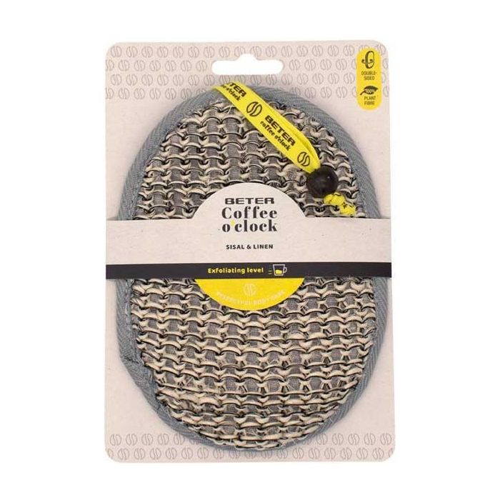 Мочалка Beter (Бетер) для душу з сизалю і льону Coffee O'clock