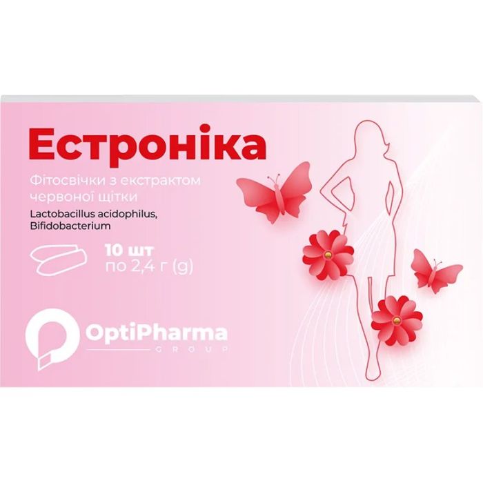 Естроніка з екстрактом червоної щітки по 2,4 г фітосвічки №10