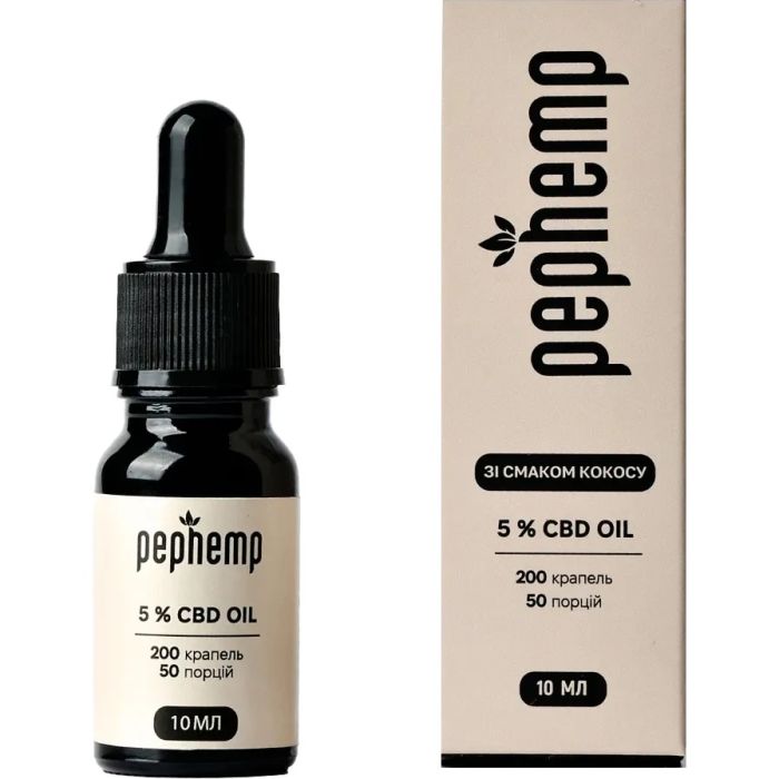 Pephemp Олія 5% СBD Isolate зі смаком кокосу 10 мл