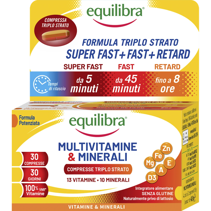 Диетическая добавка Equilibra (Эквилибра) с мультивитаминами и минералами, таблетки №30