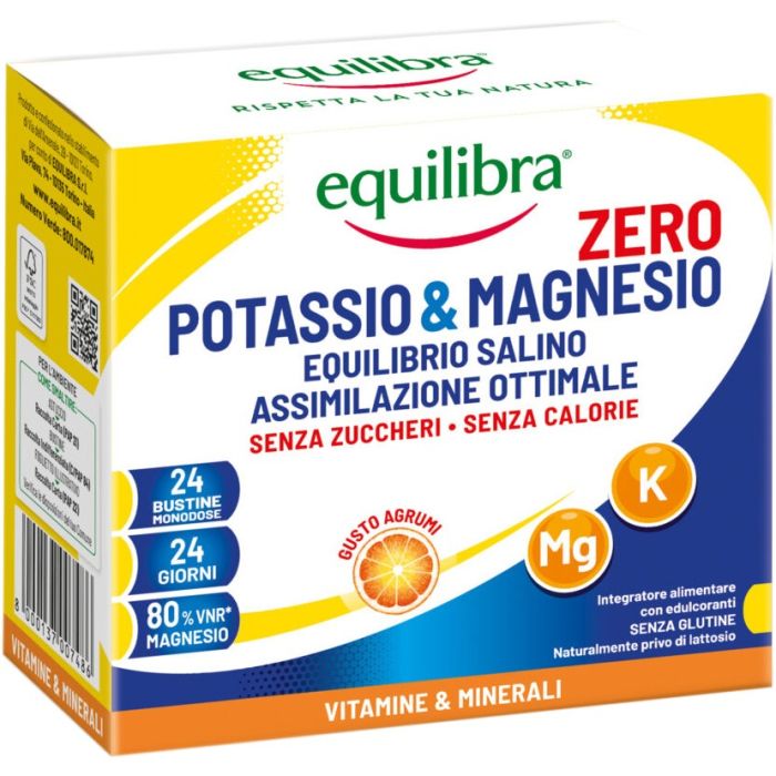 Дієтична добавка Equilibra (Еквілібра) з калієм та магнієм без цукру, саше №24