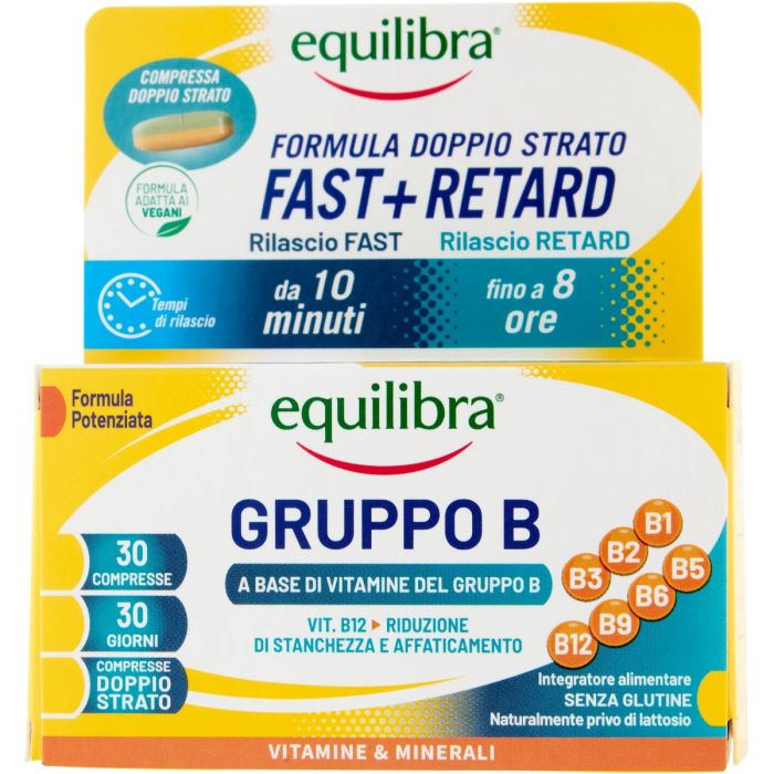 Дієтична добавка Equilibra (Еквілібра) з 7-ма вітамінами групи B, таблетки №30