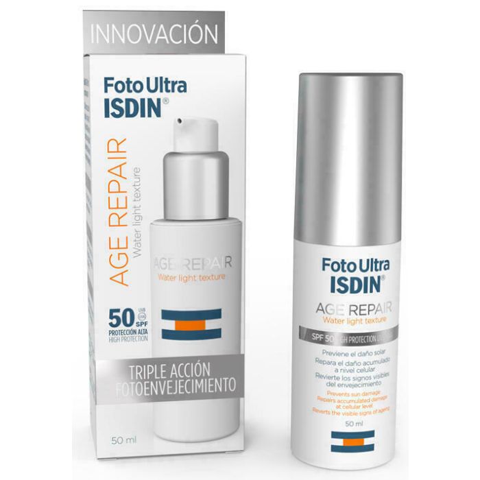 Флюїд сонцезахисний ISDIN Age Repair потрійна дія проти фотостаріння шкіри SPF50, 50 мл