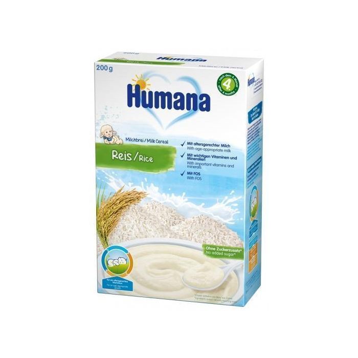 Каша Humana молочная рисовая (с 6 месяцев) 200 г 