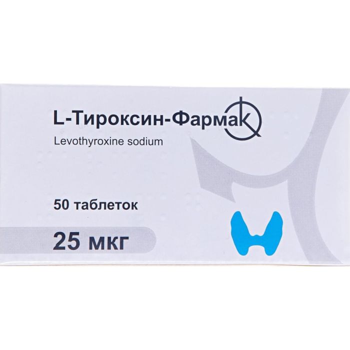 L-Тироксин 25 мкг таблетки №50 фото №1 L-Тироксин 25 мкг таблетки №50