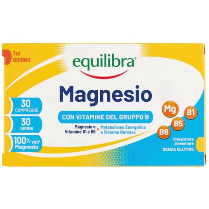 Дієтична добавка Equilibra (Еквілібра) з магнієм, вітамінами B1, B5, B6, таблетки №30