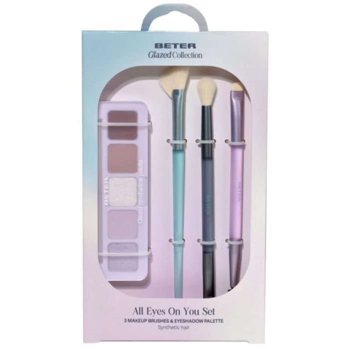 Набір Beter (Бетер) для макіяжу очей Glazed сollection (набір тіней+пензлики) №4