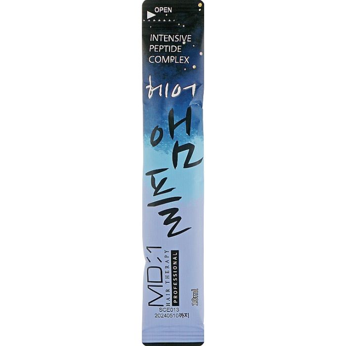 Филлер для волос MD:1 (ЭмДи:1) Intensive Peptide Complex Hair Ampoule с пептидным комплексом стик 10 мл