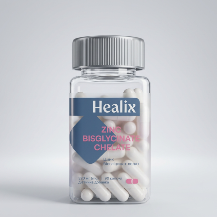 Healix (Хелікс) Цинк Бісгліцинат Хелат 10 мг капсули №90