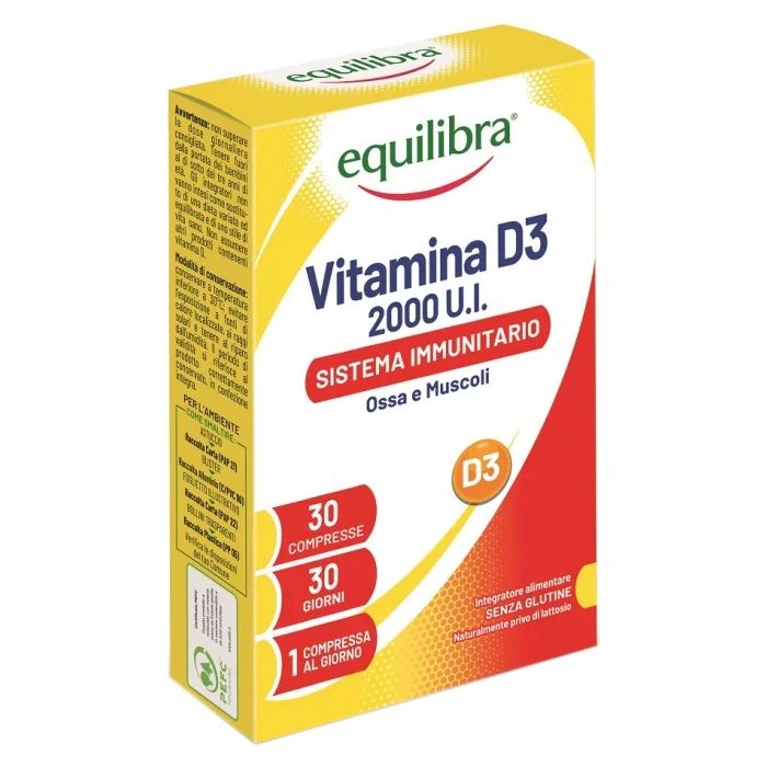Диетическая добавка Equilibra (Эквилибра) с витамином D3 2000 МЕ, таблетки №30