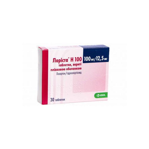 Лоріста Н 100 мг/12,5 мг таблетки №30 в місті Богородчани : ціни, характеристика.  - фото №1 Лоріста Н 100 мг/12,5 мг таблетки №30 в місті Богородчани : ціни, характеристика.