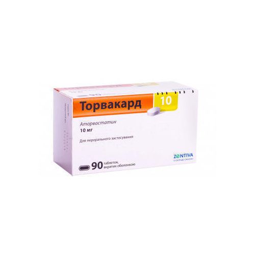 Торвакард 10 мг таблетки №90  в місті Перещепине : ціни, характеристика.  - фото №1 Торвакард 10 мг таблетки №90  в місті Перещепине : ціни, характеристика.