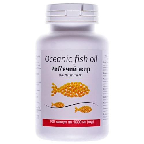 Риб'ячий жир океанічний 1000 мг капсули флакон №100 в місті Софіївка : ціни, характеристика.  - фото №1 Риб'ячий жир океанічний 1000 мг капсули флакон №100 в місті Софіївка : ціни, характеристика.