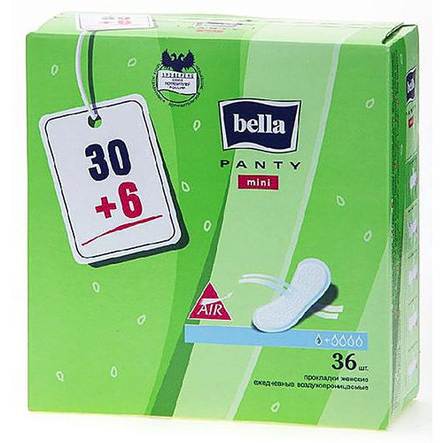 Прокладки Bella Panty Mini ежедневные 30+6 шт недорого - фото №1 Прокладки Bella Panty Mini ежедневные 30+6 шт недорого